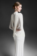 Corvina Rouge Draped Floor-Length Gown for women, from MAISON DES COPAINS, The Viet Concept 