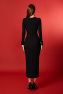 Nyxa Crystal Cape Crepe Gown for women, from DO LONG, The Viet Concept 