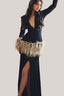  Black Odette V-neck Maxi Dress for women, from La Vierge, The Viet Concept 