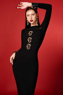 DO LONG • Nyxa Crystal Cape Crepe Gown - The Viet Concept