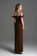 IHF STUDIO • Lyon Velvet Bustier Midi Column Dress