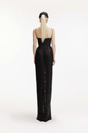 SORAMAME • Gunmetal Grey Tender Hourglass Panelled Maxi Dress