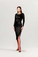 Insecta Beaded Bodycon Dress with High Slit for women, from DO LONG, The Viet Concept 