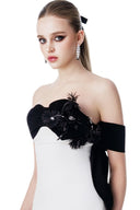 Onyx Blossom Sweetheart Hourglass Couture Gown for women, from MR CRAZY & LADY SEXY, The Viet Concept 