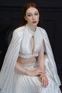 Audrey Draped Silk Crystal Evening Dress for women, from DANG PHONG DESIGNER, The Viet Concept