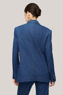 Beverly Straight Peak Lapel Cotton Denim Blazer for women, from HOBB, The Viet Concept 
