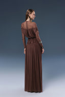 Astra Mocha Chiffon Long Evening Gown for women, from JOSEJOSEPHINE, The Viet Concept