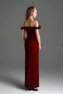 IHF STUDIO • Lyon Velvet Bustier Midi Column Dress