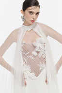 Freya Floral Bustier Cape Gown for women, from JOSEPHINE, The Viet Concept