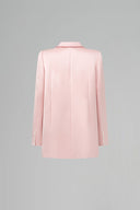 Rosé Asymmetric Silk Taffeta Blazer Dress Rhinestone Chain for women, from IHF STUDIO, The Viet Concept 