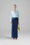 HOBB • Cotton Blend Mother-of-Pearl Button-Down Shirt