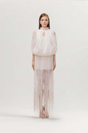 Zera Pearl Fringe Illusion Gown for women, from JOSEPHINE, The Viet Concept 