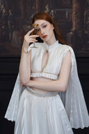 Audrey Draped Silk Crystal Evening Dress for women, from DANG PHONG DESIGNER, The Viet Concept