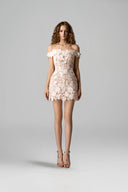 Ivory Jardin Pearl-Embellished Lace Bustier Mini Dress for women, from IHF STUDIO, The Viet Concept