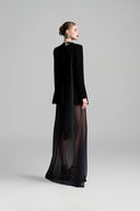 Faded Wavy Asymmetric Lapel Blazer for woman, from GVLUX, The Viet Concept 