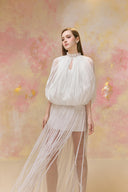 Zera Pearl Fringe Illusion Gown for women, from JOSEPHINE, The Viet Concept 