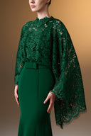 IHF ATELIER • Rouge Royale French Lace Mermaid Evening Gown