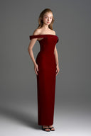 IHF STUDIO • Lyon Velvet Bustier Midi Column Dress
