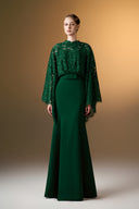 IHF ATELIER • Rouge Royale French Lace Mermaid Evening Gown