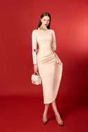 Insecta Draped Cut-Out Midi Dress  for women, from DO LONG, The Viet Concept 