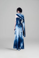 Tie-Dye Shawl Cape Strapless Tie-Dye A-line Dress for women, from GVLUX, The Viet Concept 