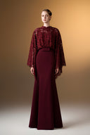 IHF ATELIER • Rouge Royale French Lace Mermaid Evening Gown