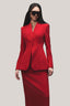 Matilda Structured Square Shoulder Velvet Blazer for women, from HOBB, The Viet Concept 