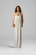 Ivory Aurelia Satin Silk Bustier A-Line Gown for women, from IHF STUDIO, The Viet Concept