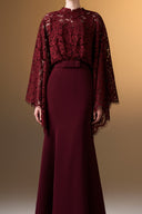 IHF ATELIER • Rouge Royale French Lace Mermaid Evening Gown