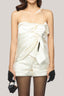  White Cameron Strapless Twisted Organza Top for women, from Das La Vie, The Viet Concept 