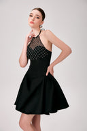 Ellen Crystal Embellished Satin Mini Dress for women, from DANG PHONG DESIGNER, The Viet Concept