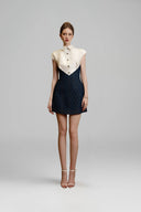 Navy Clarisse Mini Dress for women, from CALISTA, The VIet Concept 