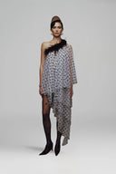 Lola Asymmetric Sheer Dress for women, from LA VIERGE, The Viet Concept 