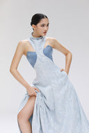 Yore Celestial Cowl Neck Flared Bodysuit Gown for women, from SORAMAME, The Viet Concept