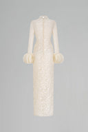 MARGÉE ATELIER • Evren Couture Lace & Organza Sleeve Evening Gown