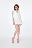Sia V-Neck Batwing Luxury Mini Dress for women, from JOSEPHINE, The Viet Concept