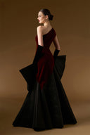 Celestine One-Shoulder Velvet Bow Mermaid Evening Gown for women, from IHF ATELIER, The Viet Concept 