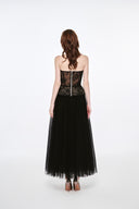 LUCILLA • Eren Floral Lace Corset & Tulle Midi Skirt Set
