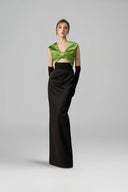 Advice Black Silk Taffeta Bow Cut-Out Gown for women, from IHF ATELIER, The Viet Concept