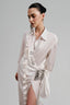 Terell Mermaid Side Slit Silk Satin Floor Length Dress for women, from Ha Thanh Viet, The Viet Concept 