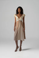Shlyn Lace-Trim Puff Sleeve Dress  for women, from HUELLEY HUELLEY, The Viet Concept