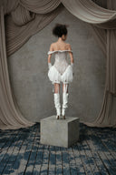 Cera Sculpted Silk Lace Couture Bodysuit for women, from MOC NHU, The Viet Concept