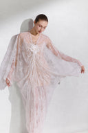 Aure Shimmer Lace Draped Dress for women, from ARTI, The Viet Concept 