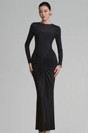 Scoria Boat Neck Gathering Maxi Dress for woman, from ARTI, The Viet Concept