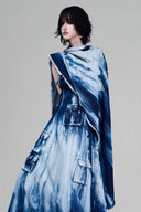 Tie-Dye Shawl Cape Strapless Tie-Dye A-line Dress for women, from GVLUX, The Viet Concept 