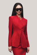 Matilda Structured Square Shoulder Velvet Blazer for women, from HOBB, The Viet Concept 