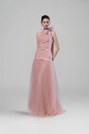 Bliss Pink Tulle Elegant Evening Gown for women, from JOSEPHINE, The Viet Concept