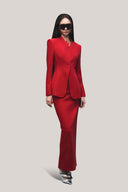 Matilda Structured Square Shoulder Velvet Blazer for women, from HOBB, The Viet Concept 