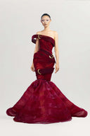 Emerge Asymmetrical Net Gown for women, from DO LONG, The Viet Concept 