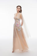 JOSÉPHINE • Grainne Tulle Sculpted Floor-Length Gown